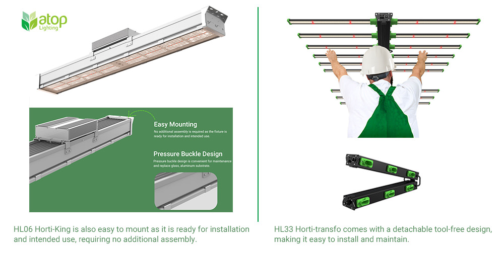 LED grow light designed with Easy installation and operation for user convenience