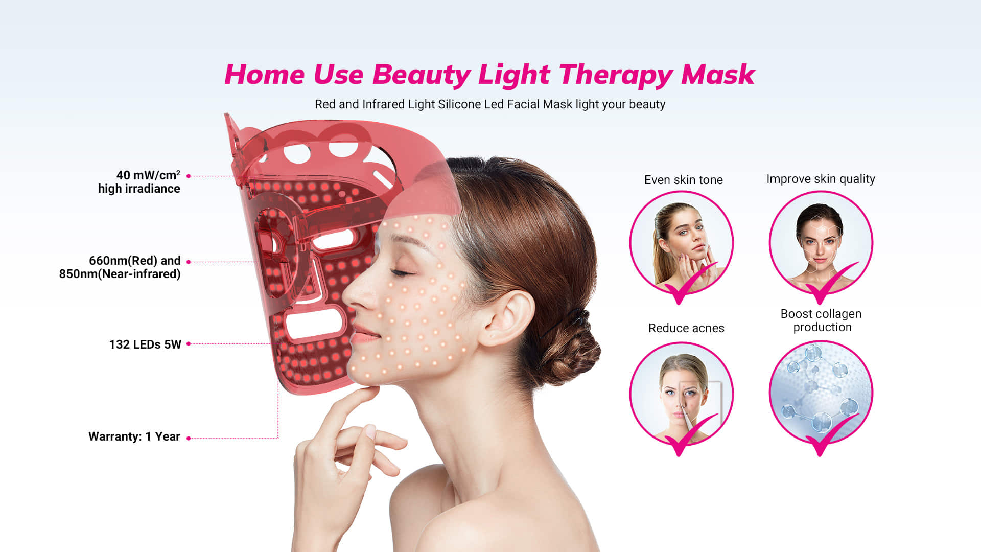 RLB04 Red and Infrared Light Silicone Led Facial Mask_02