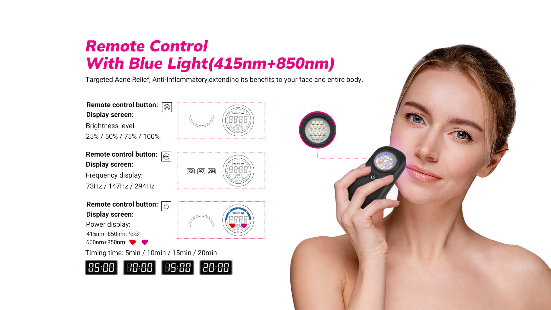 RLB04 Remote Control With Blue Light(415nm+850nm)_05
