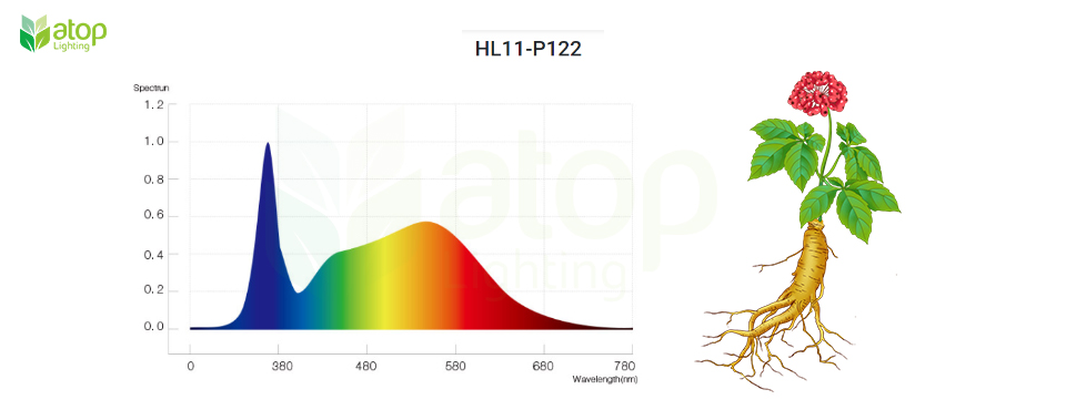 ginseng growing full light spectrum LED grow light natural white