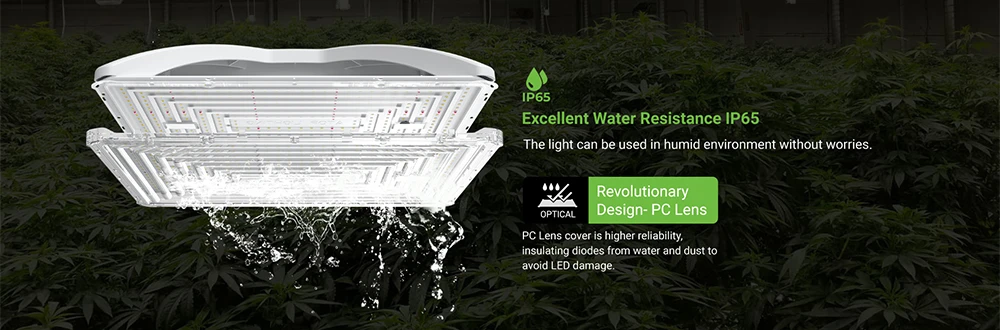 LED grow light IP65 PC lens