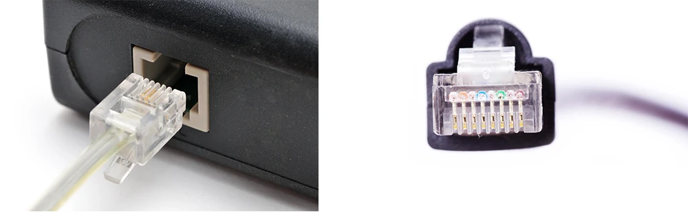 RJ port and cable