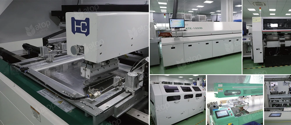 Equipment and process in Atop Lighting SMT workshop