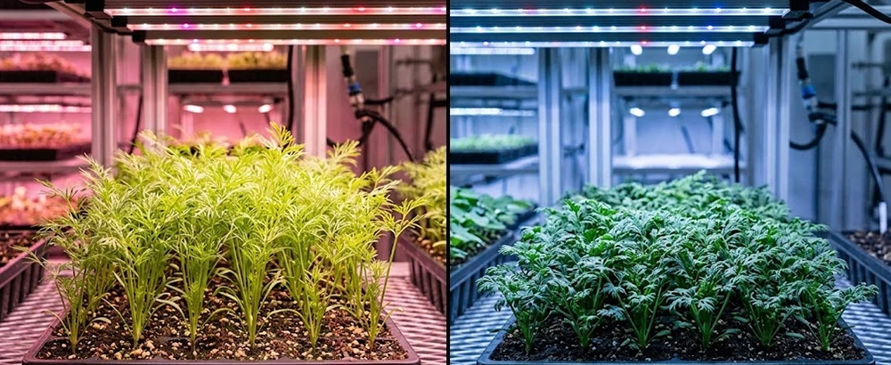 different light spectrum for dill regulate growth