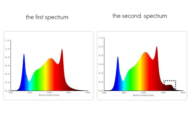 led grow light spectrum with infrared is more suited for flowering plants