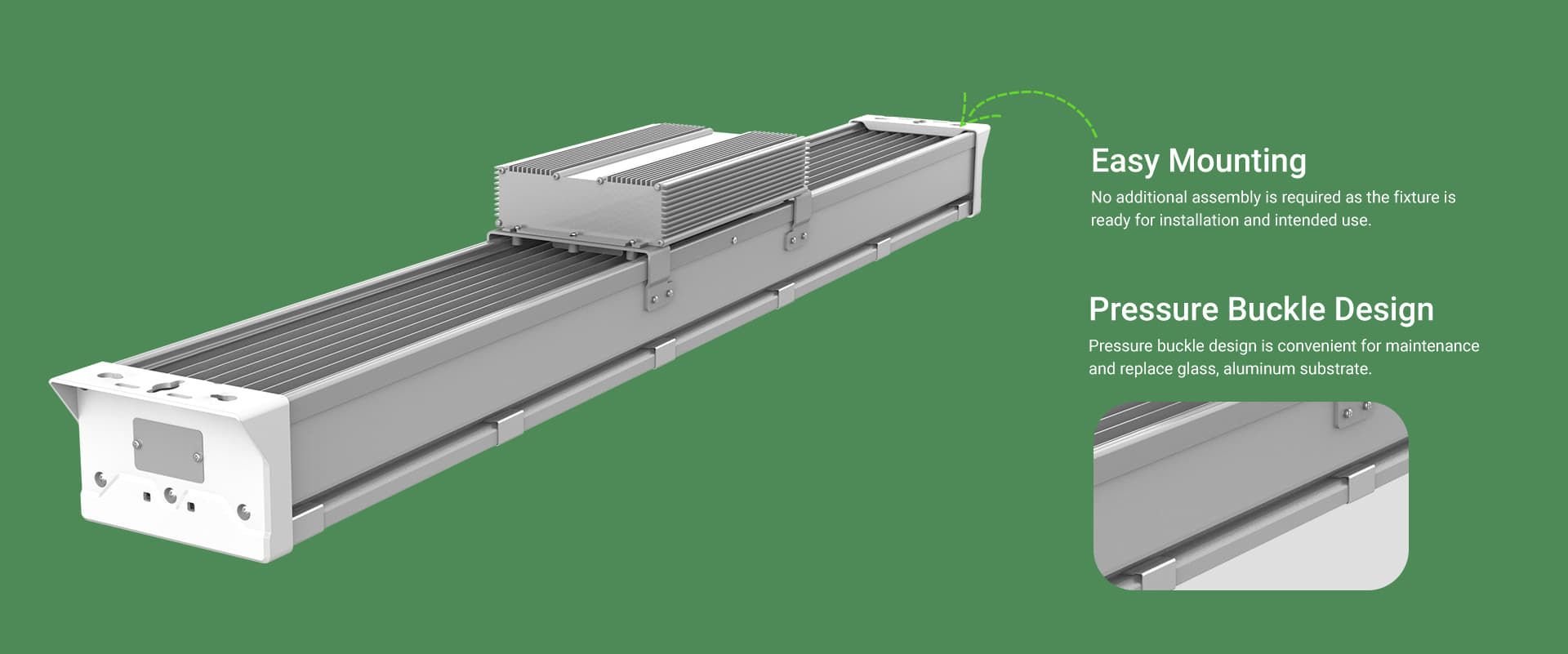 Easy Mounting Pressure Buckle Design