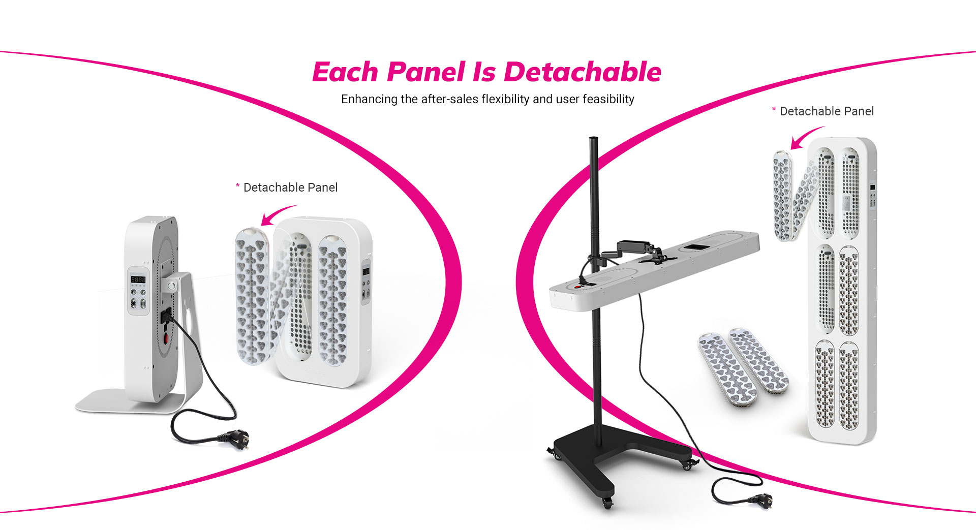 RLA01 Red Light Therapy Panel Each Panel Is Detachable