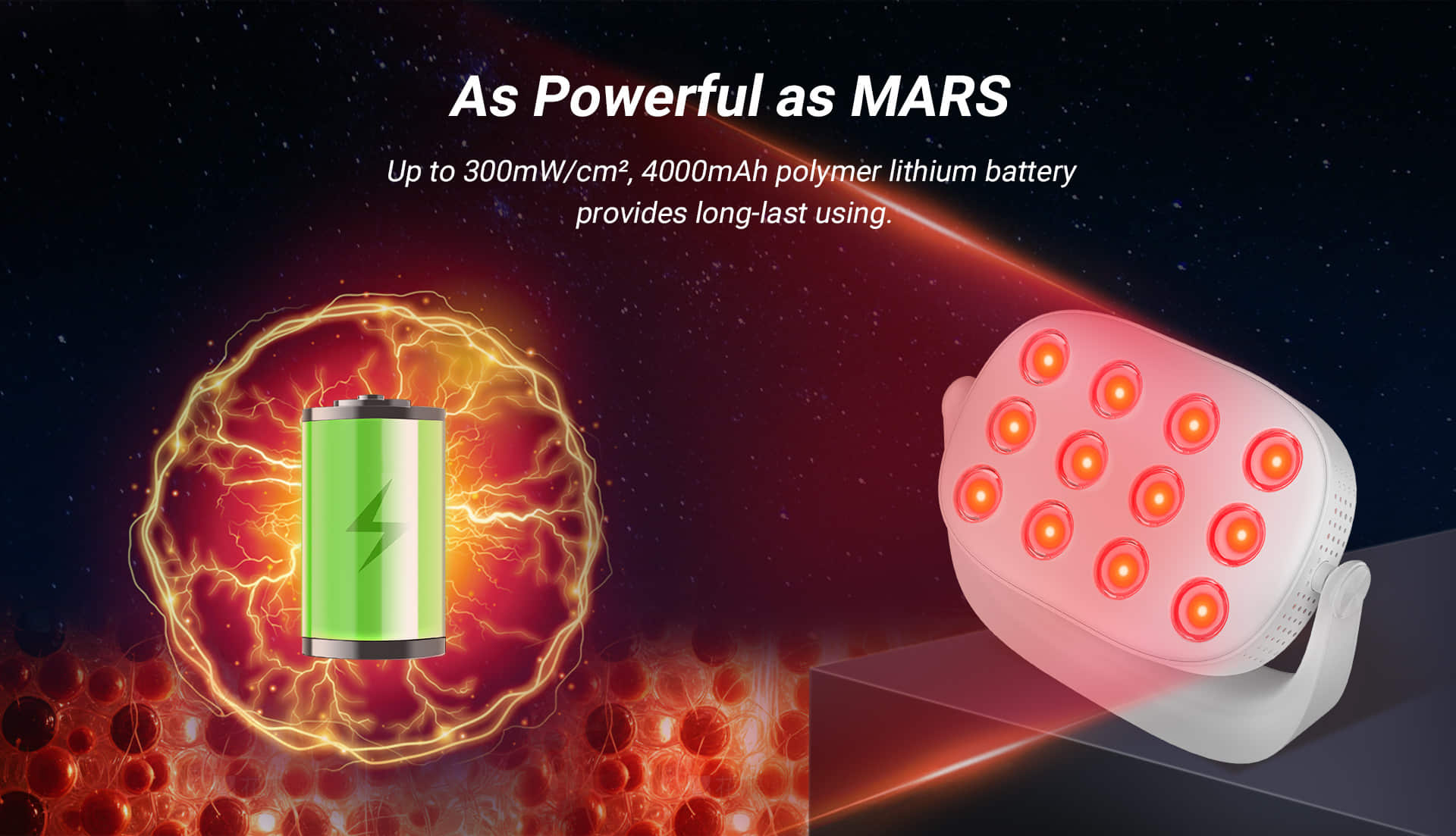Red Light Therapy Device with 4000mAh polymer lithium battery_04